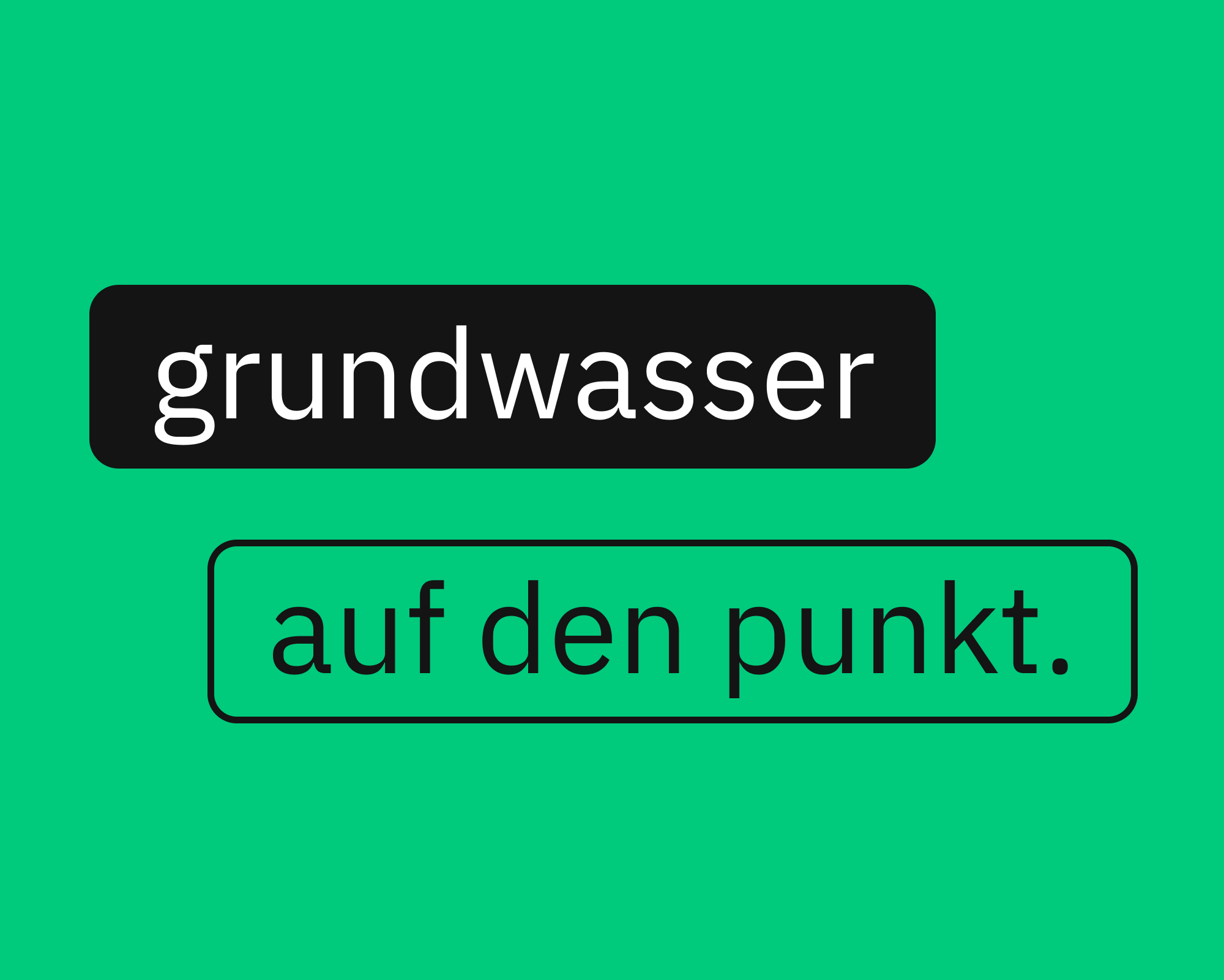 Was ist eigentlich das Grundwasser?